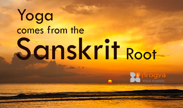 the word yoga comes from the sanskrit root