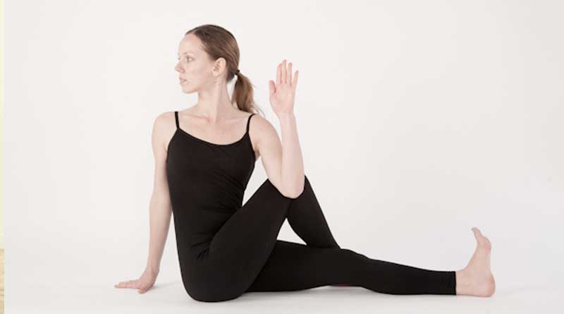 Ardha matsyendrasana pose (Half spinal twist yoga pose). Yoga poses woman  isolated with white background. Yoga pose set. Mindfulness and Spiritually  concept. Girl practicing Hatha Yoga asanas Stock Photo | Adobe Stock