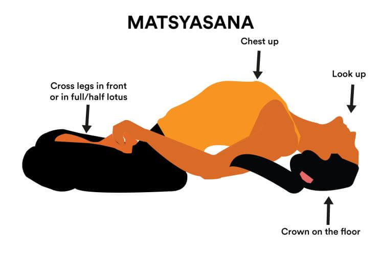 Health Benefits Of Matsyasana The Fish Pose Yoga In Rishikesh