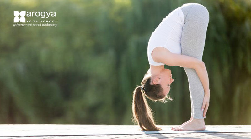 Yoga pose uttanasana stock image. Image of concentration - 48700989